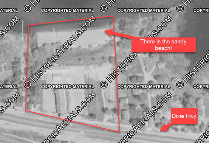 Sandy Beach Inn - 1951 Aerial Photo